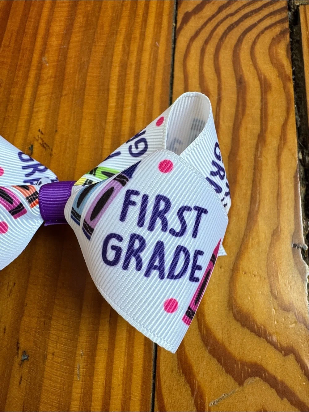 First grade girls hair bow